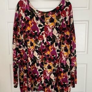 𝅺cable & Gauge Women’s Floral‎ Blouse Size 2XL